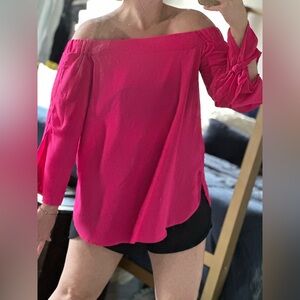 Ee:some Hot pink off the shoulder top- Small